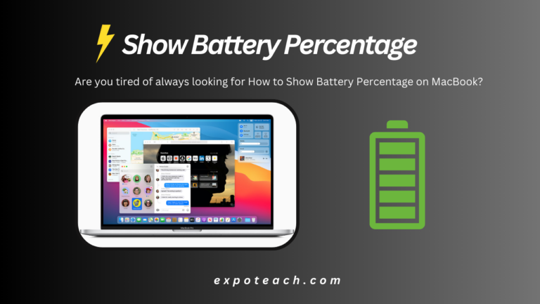 Show Battery Percentage On MacBook